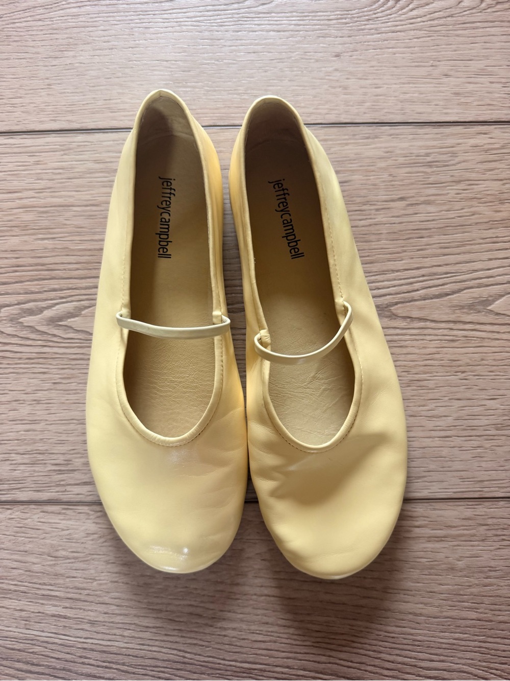 Jeffrey Campbell Womens Butter Yellow Mary Jane Ballet Flats